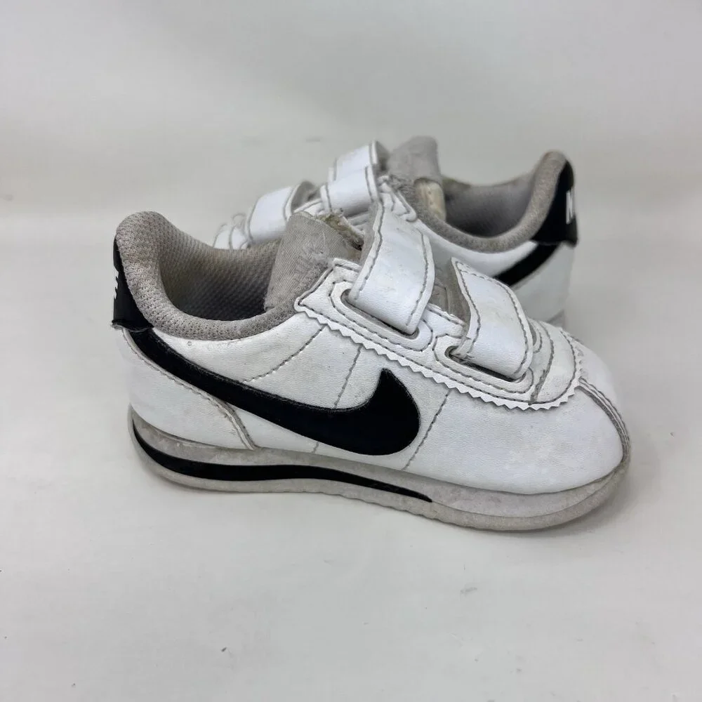 Nike Cortez Basic SL Shoes White Black Toddler Size 5C
